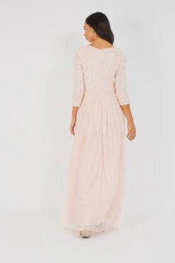 Belle Picasso Long Sleeve Bridesmaid Maxi In Nude 7 Belle Picasso Long Sleeve Bridesmaid Maxi In Nude -Tulle Clothing 0j8a0148 1 min