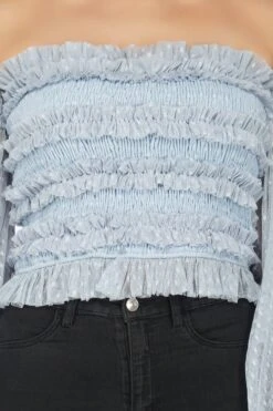 Rolf Top In Blue Polka 13 Rolf Top In Blue Polka -Tulle Clothing 10 5