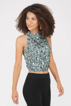 Gui Beaded Top In Teal -Tulle Clothing 17 2