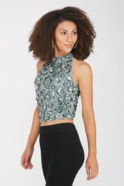 Gui Beaded Top In Teal -Tulle Clothing 17 3