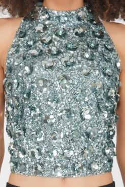 Gui Beaded Top In Teal -Tulle Clothing 17 4