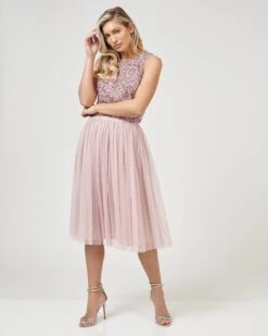 Picasso Pink Sequin Top 24 Picasso Pink Sequin Top -Tulle Clothing 190314LBD KLK 1104