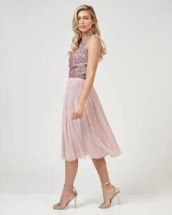 Picasso Pink Sequin Top 22 Picasso Pink Sequin Top -Tulle Clothing 190314LBD KLK 1107