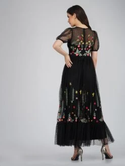 Dahlia Black Embroidered Dress -Tulle Clothing 19 1 904ddc27 16f1 4729 8aac 1362f14376fc