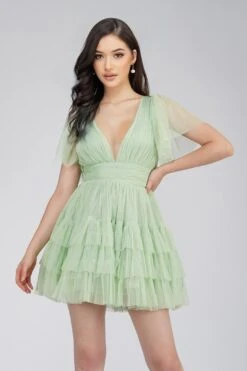 Madison Sage Green Tulle Mini Dress -Tulle Clothing 1 11 Copy2