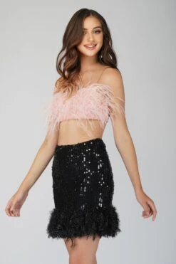 Xara Pink Feather Top 13 Xara Pink Feather Top -Tulle Clothing 1 13 Copy
