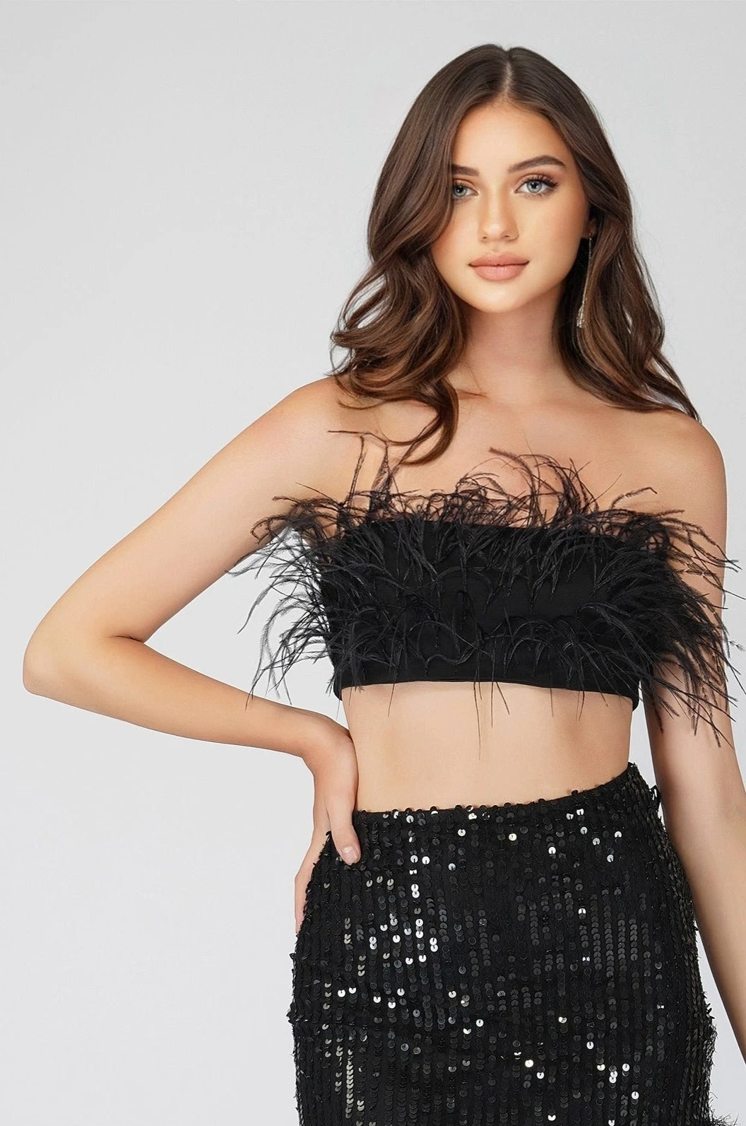 Xara Black Feather Top 4 Xara Black Feather Top - Image 2