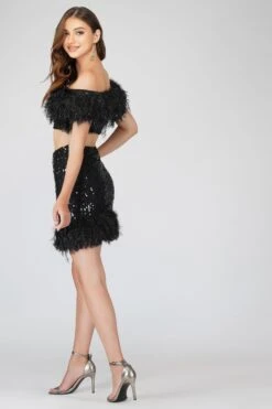 Zuri Sequin Black Feather Skirt -Tulle Clothing 1 22 Copy 9f2cc2c0 0c5d 4309 95dd 556b5239a521