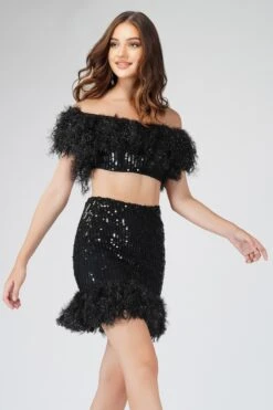 Zuri Sequin Black Feather Skirt -Tulle Clothing 1 23 Copy 2477948e 559f 4d99 aef2 0cfcd5a7c567