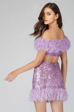Zuri Sequin Lilac Feather Skirt 11 Zuri Sequin Lilac Feather Skirt -Tulle Clothing 1 2 Copy 07890585 4e1f 4b94 862d e034fb80e7f6