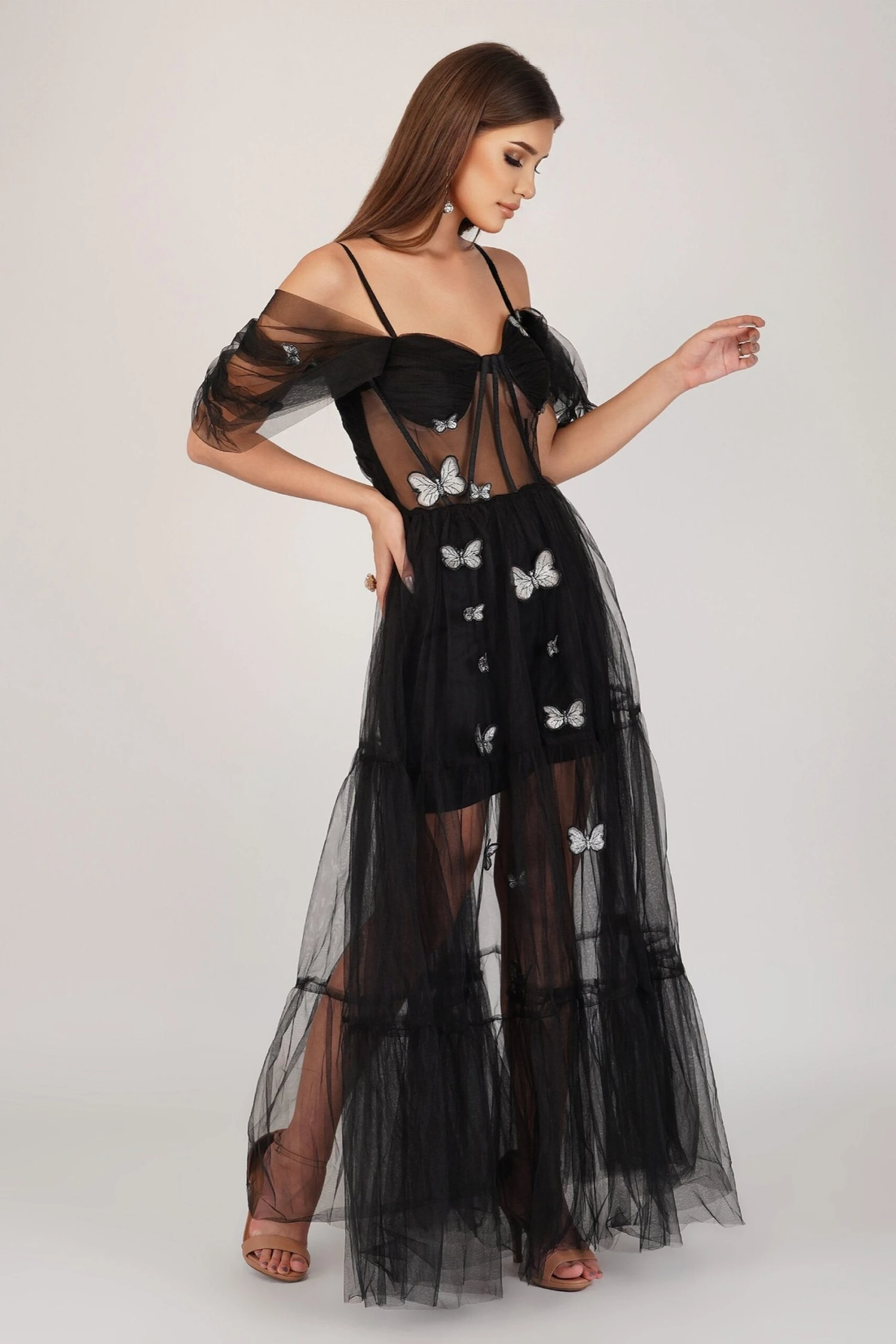 Lottie Butterfly Dress In Black 4 Lottie Butterfly Dress In Black - Image 2