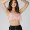 Xara Pink Feather Top 2 Xara Pink Feather Top -Tulle Clothing 1 5 Copy 8f0211fb 4a29 4d36 95b8 194a179ea9c5
