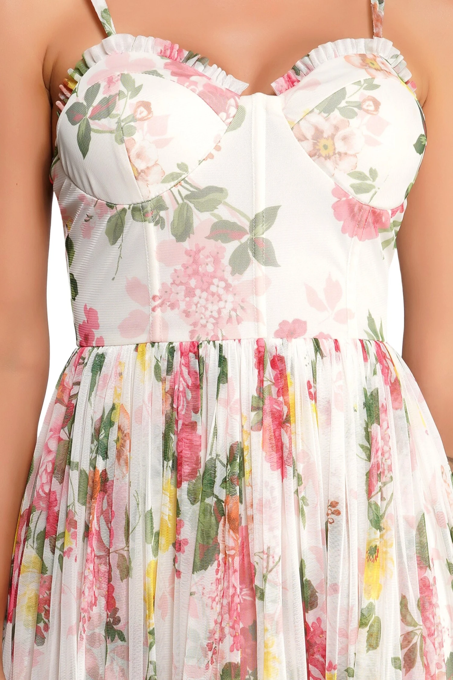 Dane Floral Tulle Corset Midi Dress 7 Dane Floral Tulle Corset Midi Dress - Image 5