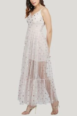 Poppy Mesh Midi Dress In Pink -Tulle Clothing 28 2ed44e84 fa89 4ab6 b18a f0f6213bca4d