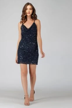 Marita Dark Blue Sequin Dress 11 Marita Dark Blue Sequin Dress -Tulle Clothing 2 21 Copy