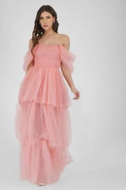 Sydney Tulle Maxi Dress In Coral Pink -Tulle Clothing 2 2 18939837 2cbf 45ab 9240 f24cc924bb41