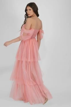 Sydney Tulle Maxi Dress In Coral Pink -Tulle Clothing 2 3 127f8fc4 10bb 44d9 9495 d7c07319aca9