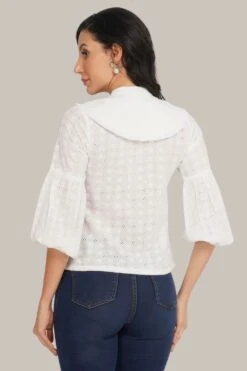 Jerri Cotton Broderie Shirt In White 8 Jerri Cotton Broderie Shirt In White -Tulle Clothing 35 18b5d298 ac7c 447d 8fb7 75afcc161b6d