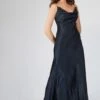 Sienna Navy Blue Satin Maxi Dress -Tulle Clothing 3 1 Copy