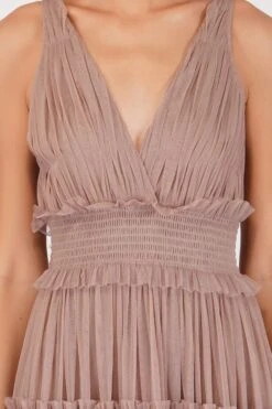 Luna Mink Tulle Plunge Maxi Dress 9 Luna Mink Tulle Plunge Maxi Dress -Tulle Clothing 3 5 d299af82 fab9 490b a255 32d4090ff646