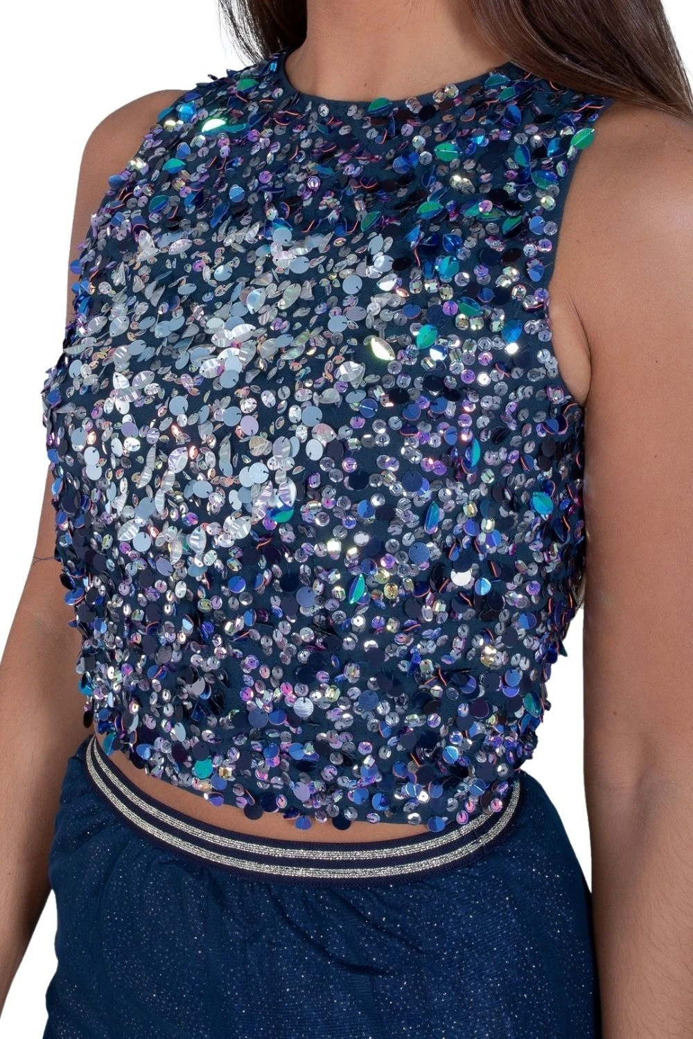 Kimchi Beaded Top In Navy Multi 4 Kimchi Beaded Top In Navy Multi - Image 2