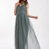 Picasso V Embellished Teal Bridesmaid Dress -Tulle Clothing 4 5 Copy
