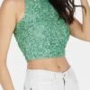 Gui Pastel Green Sequin Top