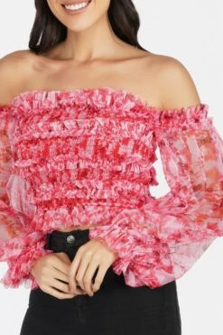 Rolf Top In Red Print -Tulle Clothing 4 feb7f7e4 e30d 4300 a647 cd558bcbd50a