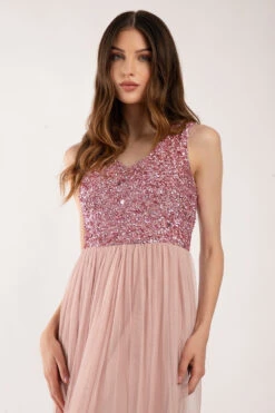 Picasso V Embellished Pink Bridesmaid Dress -Tulle Clothing 5 14 Copy