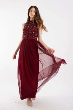 Gui Burgundy Bridesmaid Dress -Tulle Clothing 5 18 Copy