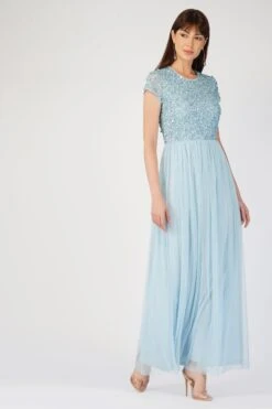 Picasso Short Sleeve Blue Bridesmaid Dress -Tulle Clothing 5 3 25932a96 029e 4e15 9703 73b48f884d68