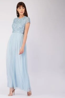 Picasso Short Sleeve Blue Bridesmaid Dress -Tulle Clothing 5 4 27ef5b30 2a3b 410e 9403 53e21753cb46