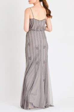 Keeva Grey Bridesmaid Maxi Dress -Tulle Clothing 6