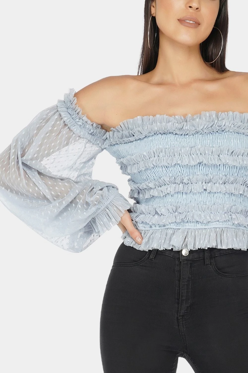 Rolf Top In Blue Polka 4 Rolf Top In Blue Polka - Image 2