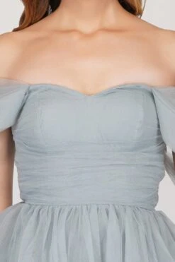 Sydney Dusty Blue Tulle Dress -Tulle Clothing 6 7