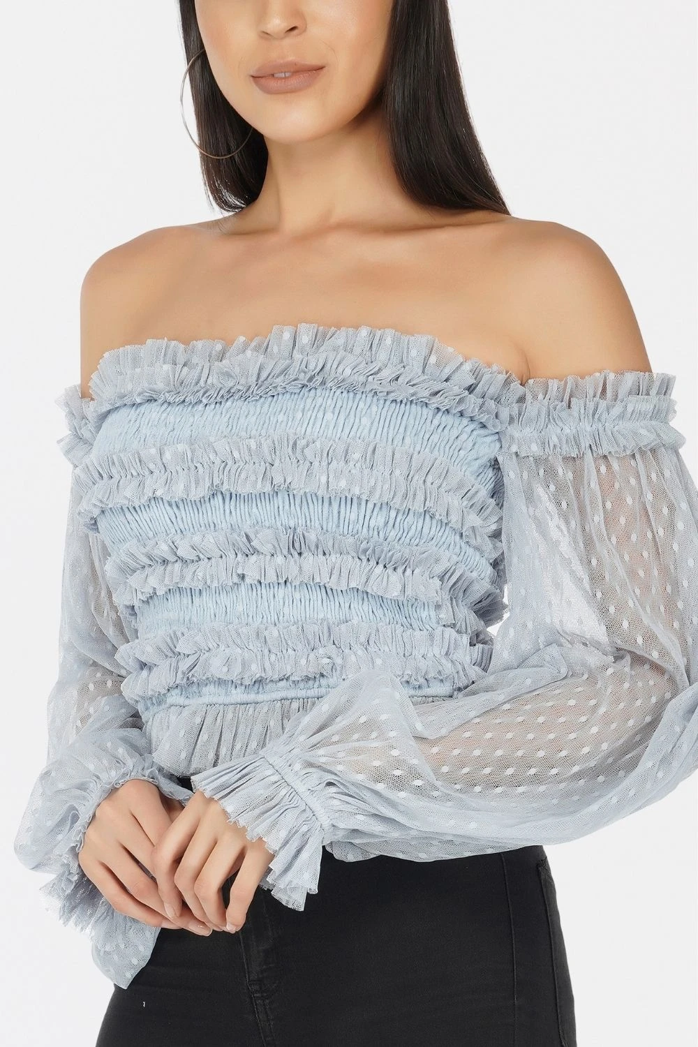 Rolf Top In Blue Polka 6 Rolf Top In Blue Polka - Image 4