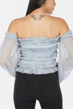 Rolf Top In Blue Polka 12 Rolf Top In Blue Polka -Tulle Clothing 73