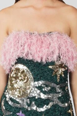 Midnight Sequin Feather Mini Dress In Emerald Green -Tulle Clothing 7 5 5720c2a9 5c08 49e4 a31f 1bedd8a3692b