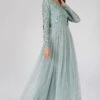 Elle Long Sleeve Sage Green Bridesmaid Maxi Dress -Tulle Clothing 7bf7be5d46c147b9f1ee72e1594a9d89