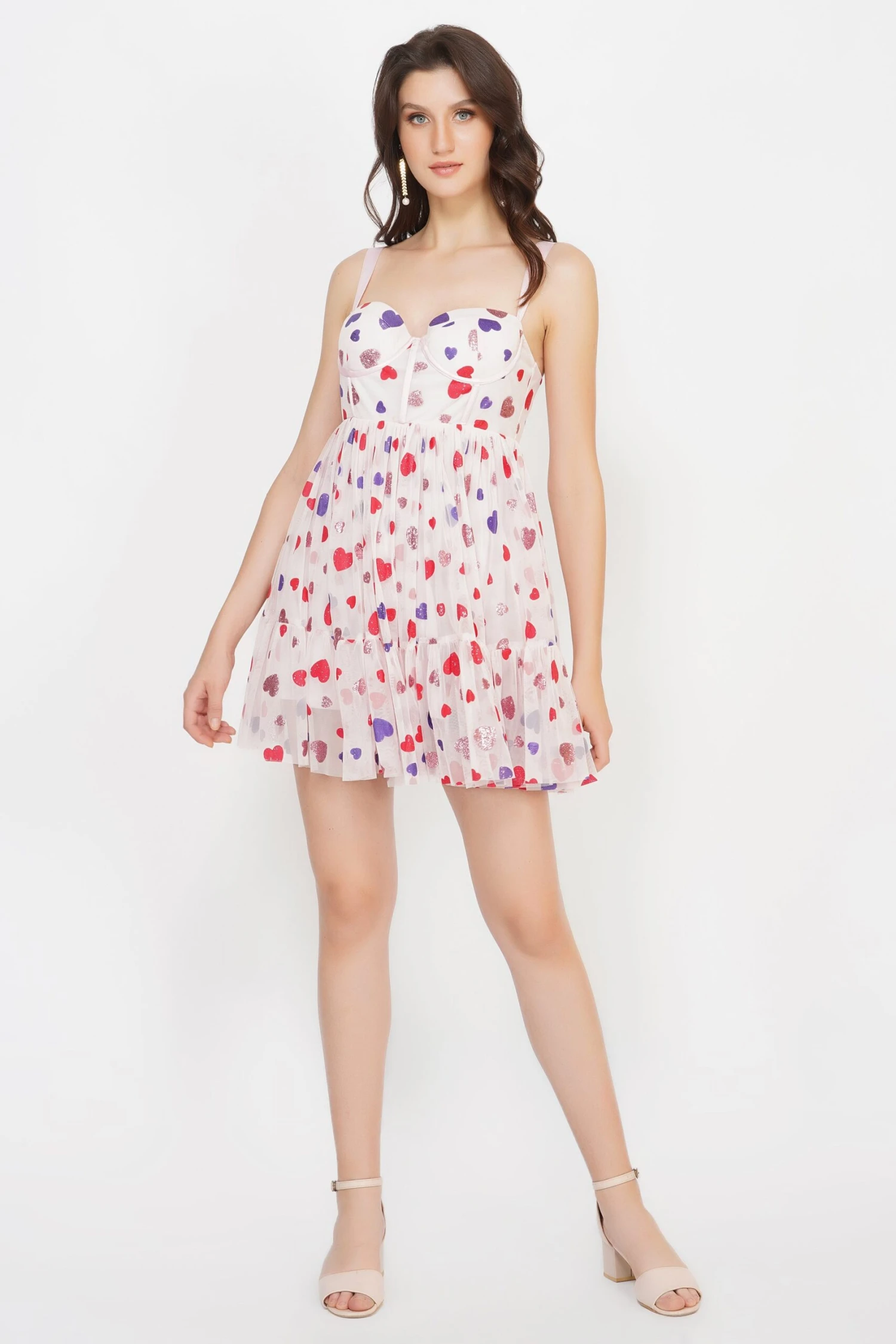 Bibi Corset Mini Dress In Pink Heart 6 Bibi Corset Mini Dress In Pink Heart - Image 4