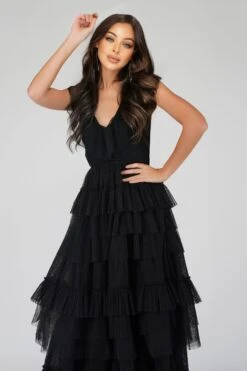 Alexandra Black Tulle Maxi Dress -Tulle Clothing ALexandraBlack 5