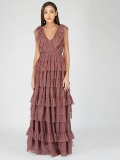 Alexandra Merlot Tulle Maxi Dress -Tulle Clothing ALexandraMerlot 3