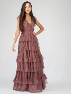 Alexandra Merlot Tulle Maxi Dress -Tulle Clothing ALexandraMerlot 6