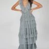 Alexandra Blue Tulle Maxi Dress -Tulle Clothing Alexandrablue 2 size