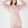 Elena Embellished Pink Tassel Mini Dress -Tulle Clothing AliyaElena 4