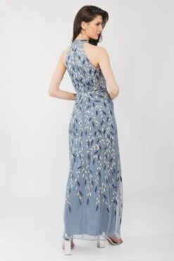 Arina Blue Embellished Maxi Dress -Tulle Clothing ArinaMaxiDress 4