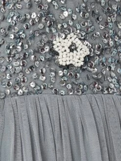 Avon Bridesmaid Maxi In Grey -Tulle Clothing Avondetail