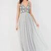 Avon Bridesmaid Maxi In Grey -Tulle Clothing Avonfront