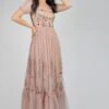 Azalea Dusty Pink Embroidered Dress -Tulle Clothing AzaleaLB L 097 4 edited