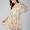 Bone White Floral Corset Dress -Tulle Clothing BoneDressinWhite 5